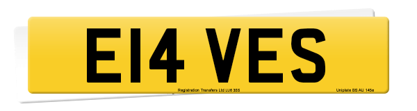Registration number E14 VES